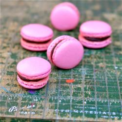 Raspberry Chocolate Macarons