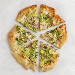 Brussels Sprout & Red Onion Pizza