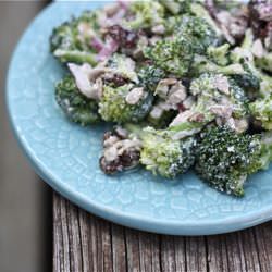 Raw Broccoli Raisin Salad