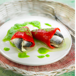 Red Peppers Stuffed with Anchovies