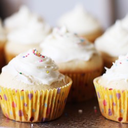 Vanilla Birthday Cupcakes