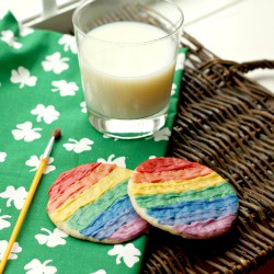 Rainbow Painted Sugar Cookies