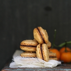 Blood Orange & Maple Macarons