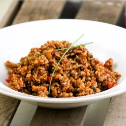 Sriracha Fried Rice with Chorizo