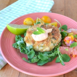 Cod Cakes with Ruby Red Salsa