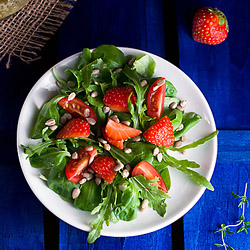 Arugula, Maché Strawberry Salad