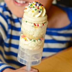 Birthday Cake Macaron Push-Up Pops