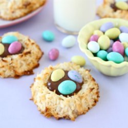 Coconut Macaroon Nutella Nests