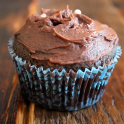 Vegan Chocolate Avocado Cupcake