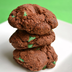 Chocolate Mint Chip Cookies