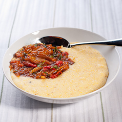 Polenta with Peperonata