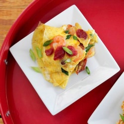 Shrimp & Scallion Omelet