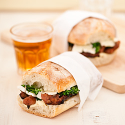 Sausage, Broccoli and Brie Sandwich