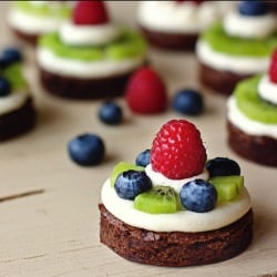 Mini Brownie Fruit Pies