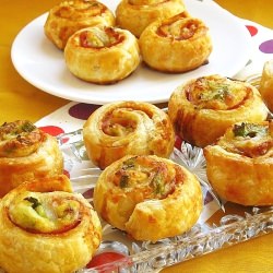 Rolls of Pastry with Ham