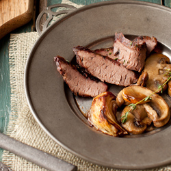 Roasted Flank Steak with Mushrooms