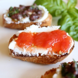 Crostini with Pickled Tomato