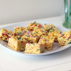 Cake Batter Rice Krispie Treat