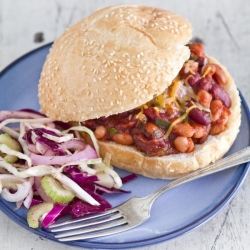 Vegetarian Two Bean Sloppy Joes