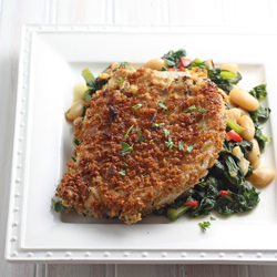 Panko Pork with Greens