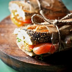 Heirloom Tomato Arugula Sandwich