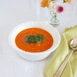 Roasted Tomato Soup with Pesto