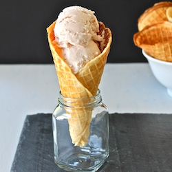 Ricotta Rhubarb Ice Cream