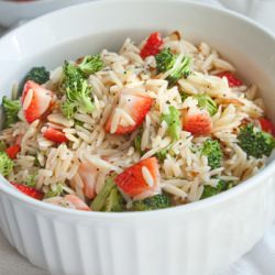 Strawberry & Broccoli Orzo Pasta