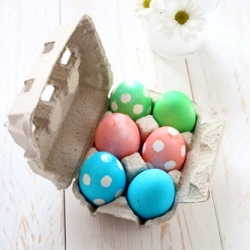 Easter Eggs with Polka Dots