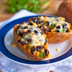 Healthy Mexican Sweet Potato Skins