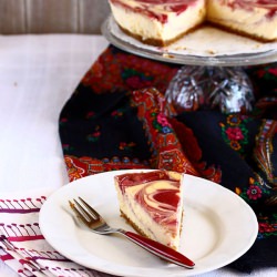 Strawberry Swirl Cheesecake