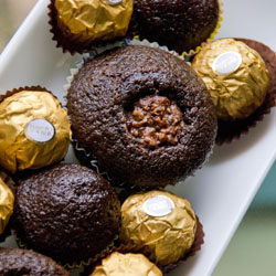 Ferrero Rocher Surprise Cupcakes