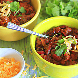 Slow-Cooker Easy Three-Bean Chili