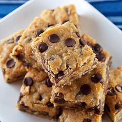 Chocolate Chip Cardamom Oat Blondie