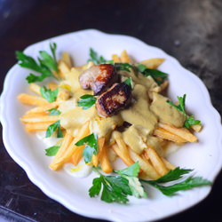 Poutine with Foie Gras Sauce