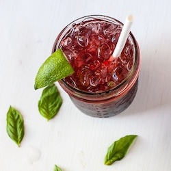 Berry Manischewitz Basil Mojitos