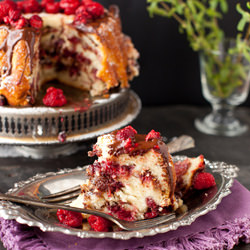 Raspberry Chocolate Coffee Cake