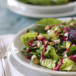 Green Salad with Beet Vinaigrette