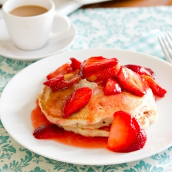 Strawberry Cheesecake Pancakes