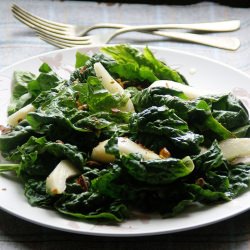 Spinach Pear Pistachio Salad