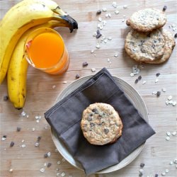 Banana Oatmeal Chocolate Cookies