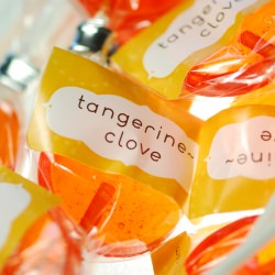 Tangerine-Clove Lollipops