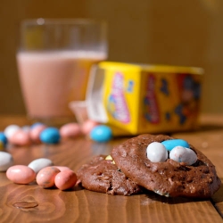 Chocolate Malted Robin Egg Cookies