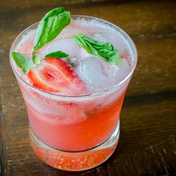 Strawberry-Basil Mojitos