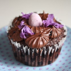 Chocolate Lavender Cupcakes