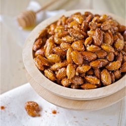 Spicy Honey Roasted Almonds