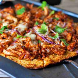 Light BBQ Chicken Pizza