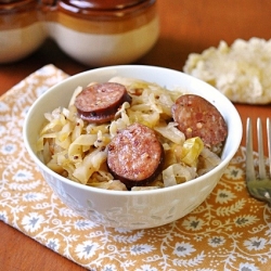 Cabbage with Kielbasa & Beans