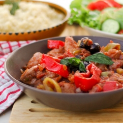 Greek Chicken with Peppers & Olives