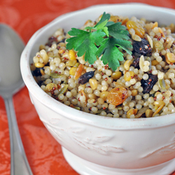 Spiced Raisin Pearl Couscous